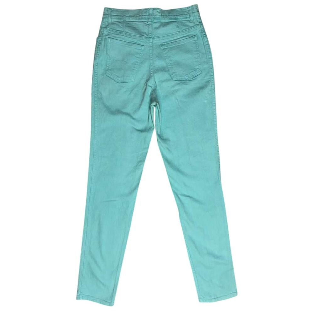 Blumarine Jeans Vintage Car Women's Turquoise Denim Pockets Straight - 26X31.5 - Picture 4 of 11